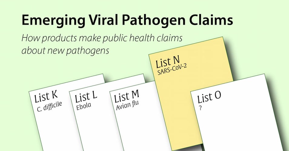 Emerging Viral Pathogen Claims: How Products Make Claims About New Pathogens