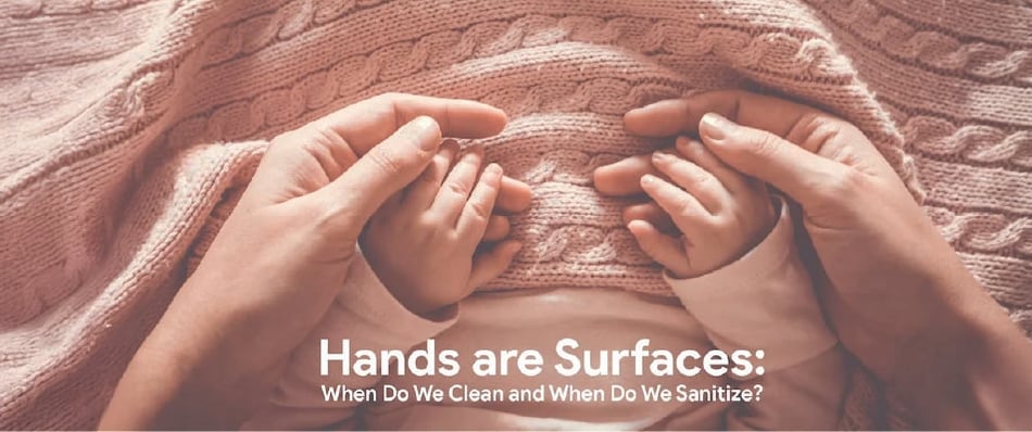 Hands are Surfaces: When Do We Clean and When Do We Sanitize?