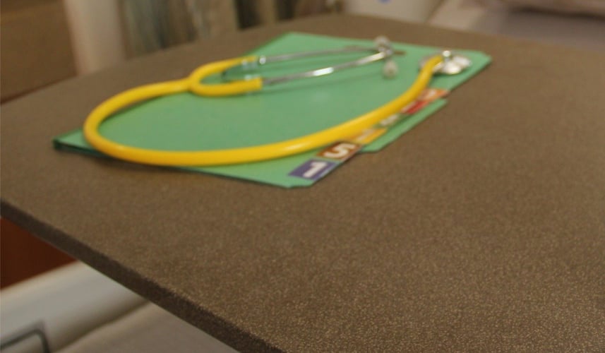 MDI Rotary Club gifts first copper-infused, antimicrobial patient table to MDI Hospital